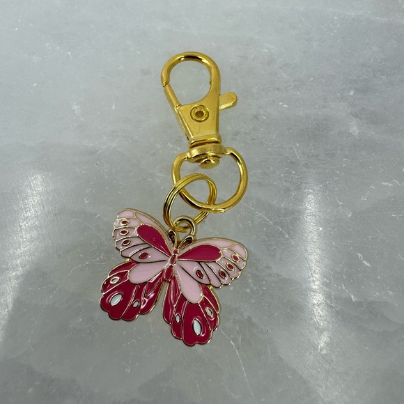 3/$15 Cute Enamel Butterfly Keychain / Purse Charm - Picture 2 of 7